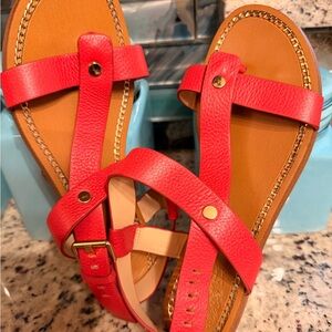 Vince Camuto Coral Pebbled Leather Sandals